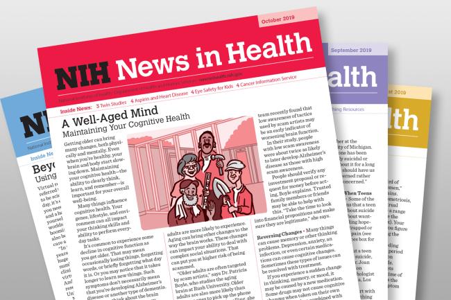 NIH News in Health covers fanned out