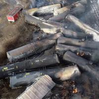 Image of the 2023 East Palestine train derailment